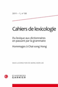 CAHIERS LEXICOLOGIE 2011-1 98 - COLLECTIF