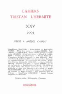 CAHIERS TRISTAN L HERMITE 2003 25 - COLLECTIF