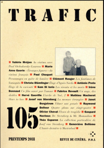 Trafic N° 105, printemps 2018 - Otchakovsky-Laurens Paul