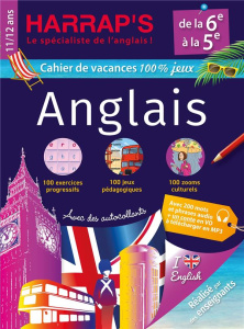 Cahier de vacances Harrap's 100 % jeux anglais de la 6e à la 5e - ETIENNE ROZENN
