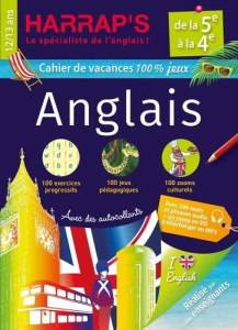 Cahier de vacances Harrap's 100 % jeux Anglais de la 5e à la 4e - ETIENNE ROZENN