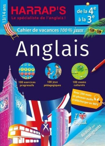 Cahier de vacances Harrap's 100 % jeux Anglais de la 4e à la 3e - ETIENNE ROZENN