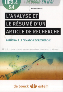 L'analyse et le résumé d'articles de recherche. UE3.4 S4, Initiation à la démarche de recherche - Dabrion Marlyne
