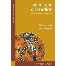 Questions d'insertion. Tout ce que vous et moi en avons dit - Labbé Philippe