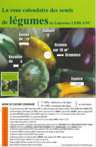 La roue calendaire des semis : légumes et fleurs - Leblanc Laurence