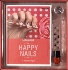 Happy Nails. Coffret livre vernis Dotting tool glitters stickers - De Bruyn Elfi ; Van De Steene Katrien ; Antoine Fr