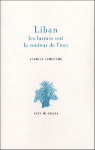 Liban . Les larmes ont la couleur de l'eau - Schehadé Laurice