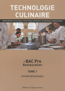 Technologie culinaire Bac Pro Restauration. Tome 1, Fichier détachable - Bonnard Stéphane