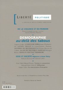 Liberté politique n° 12 avril/mai 2000 : Démographie. Au-delà des tabous - COLLECTIF