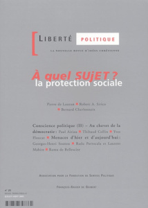 Liberté politique N° 23 juillet/août 2003 : A quel sujet ? La protection sociale - COLLECTIF