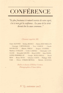 Conférence N° 37, automne 2013 : L'homme empêché. Tome 3 - Carraud Christophe