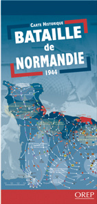 CARTE. BATAILLE DE NORMANDIE 1944. BILINGUE FRANCAIS/ANGLAIS - COLLECTIF