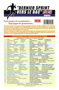 DERNIER SPRINT VERS LE BAC ANGLAIS - VASSEUR