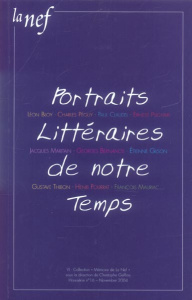 La Nef Hors série n°16, Novembre 2004 : Portraits Littéraires de notre temps - Geffroy Christophe