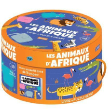 Les animaux d'Afrique. 1 puzzle géant 1 livre - Gaule Matteo ; Negrel Sarah