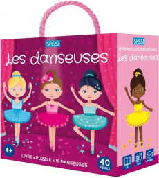 Apprends les couleurs avec les danseuses. Avec 1 puzzle de 40 pièces, 10 danseuses prédécoupées - Pesavento Giulia ; Gaule Matteo ; Guilmault Sarah
