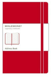 CARNET D ADRESSES GRAND FORMAT COUV. RIGIDE ROUGE - MOLESKINE