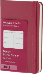 AGENDA SEMAINIER HORIZONTAL 2013 TR PT FT RIGIDE ROSE - MOLESKINE