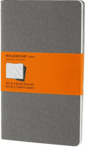 CAHIER GRIS CLAIR GD FORMAT LIGNE SET DE 3 - MOLESKINE