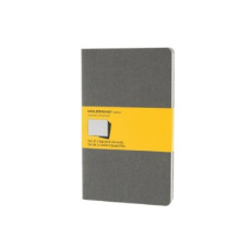 CAHIER GRIS CLAIR GD FORMAT QUADRILLE SET DE 3 - MOLESKINE