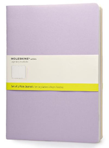 CAHIER PASTEL TRES GRAND FORMAT PAGES BLANCHES SET DE 3 - MOLESKINE