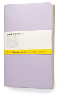 CAHIER PASTEL GRAND FORMAT QUADRILLE SET DE 3 - MOLESKINE