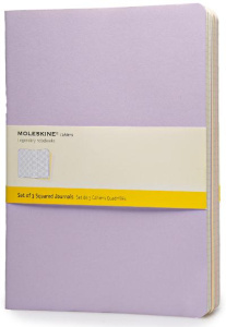 CAHIER PASTEL TRES GRAND FORMAT QUADRILLE SET DE 3 - MOLESKINE