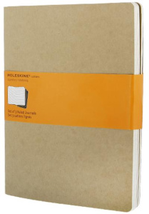 CAHIER LIGNE TRES GRAND FORMAT COUV SOUPLE CART KRAFT X3 - MOLESKINE