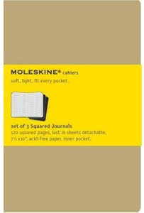 CAHIER QUADRILLE TRES GRAND FORMA COUV SOUPL CARTON KRAFT X3 - MOLESKINE
