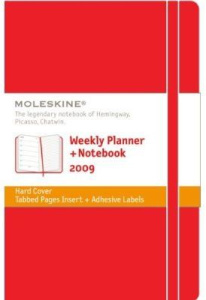 AGENDA SEMAINIER + CARNET GRAND FORMAT COUV. RIGIDE ROUGE - MOLESKINE