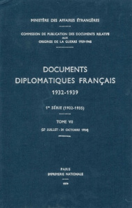 Documents diplomatiques français. 1934 – Tome II (27 juillet – 31 octobre) - Ministère Des affaires étrangères