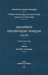 Documents diplomatiques français. 1935 – Tome I (16 janvier – 23 mars) - Ministère Des affaires étrangères