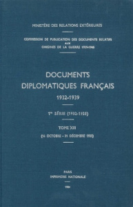 Documents diplomatiques français. 1935 – Tome V (16 octobre – 31 décembre) - Ministère Des affaires étrangères
