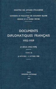 Documents diplomatiques français. 1938 – Tome IV (3 septembre – 2 octobre) - Ministère Des affaires étrangères