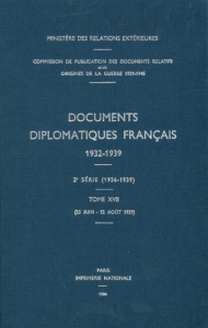 Documents diplomatiques français. 1939 – Tome IV (25 juin – 12 août) - Ministère Des affaires étrangères