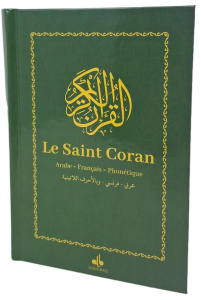 Le Saint Coran Français - Arabe - Phonétique. Petit format cartonné - Vert - REVELATION R.