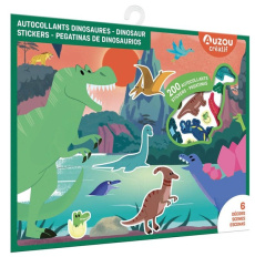 200 AUTOCOLLANTS DINOSAURES - WORTEMANN CLAIRE
