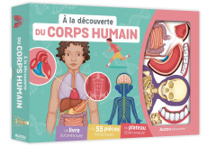 A la découverte du corps humain. Coffret avec 1 livre documentaire, de 55 pièces magnétiques et 1 - Pedrola Adèle ; Wanert Amandine