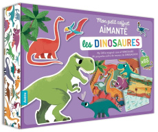 Mon petit coffret aimanté Les dinosaures. Avec des cartes, 2 tableaux magnétiques et 65 aimants - PESKIMO