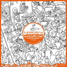 La grande place des musiciens. Poster géant - Harel Emilie