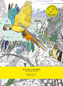 Affiche à colorier Animaux du ciel. Edition bilingue français-anglais - M Marie ; Bornstein Adrienne