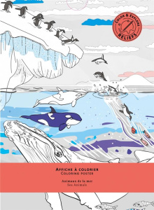 Affiche à colorier Animaux de la mer. Edition bilingue français-anglais - M Marie ; Bornstein Adrienne