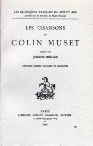 CHANSONS DE COLIN MUSET. TRADUCTION EN FRANCAIS MODERNE - ANONYME