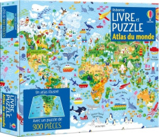 ATLAS DU MONDE - COFFRETS LIVRE ET PUZZLE (300 PIECES) - DES 7 ANS - CURLL JANA