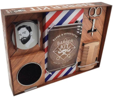 Coffret Barber Kit. Barbe & moustache, pour une taille au poil. Le livre avec 1 brosse à barbe ronde - Aumont Marc