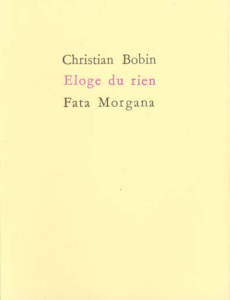 Eloge du rien - Bobin Christian