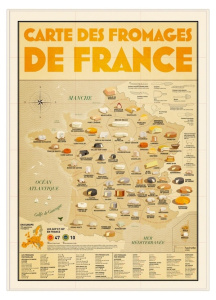 Carte des fromages de France - Persan Mathieu