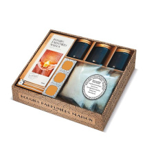 Bougies parfumées maison. Coffret avec 3 sachets de cire de soja parfumée, 3 mèches enduites, 3 pots - L'ATELIER D'ODETTE