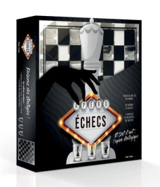 Apéro échecs. Coffret avec 1 plateau de jeu en verre, 32 verres à shot et 1 livre de recettes - COLLECTIF
