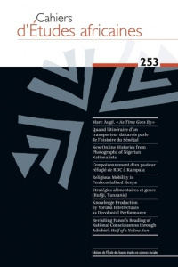 Cahiers d'études africaines N° 253 : Varia - COLLECTIF